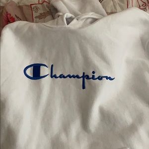 White champion hoodie